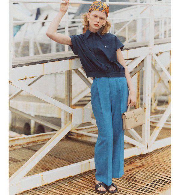 VIS「【POLO BCS】VIS別注フレンチスリーブドローストリングシャツ」|シャツ・ブラウス|