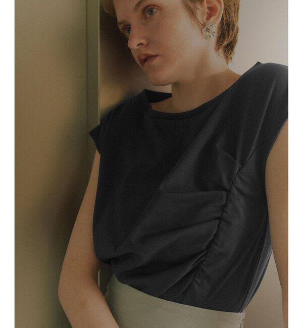 VIS「アシメギャザートップス」|Tシャツ・カットソー|