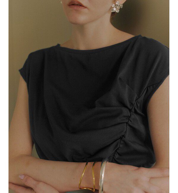 VIS「アシメギャザートップス」|Tシャツ・カットソー|