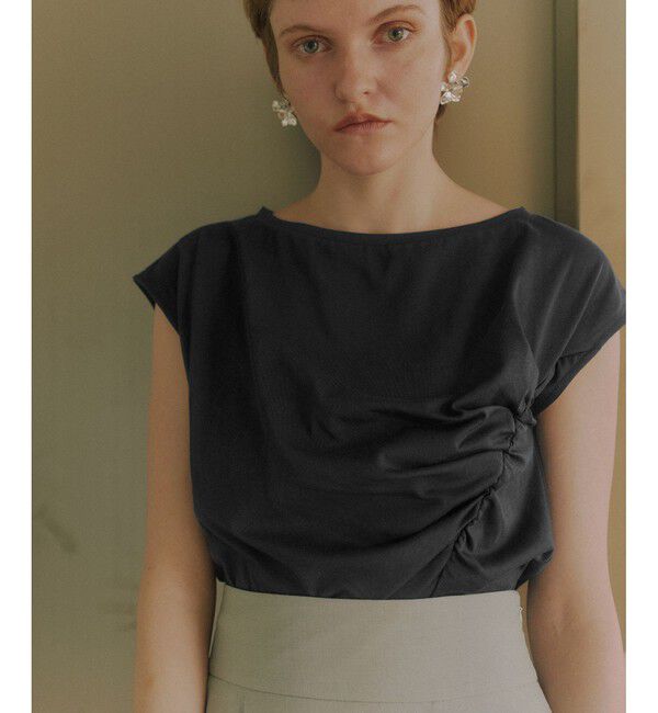 VIS「アシメギャザートップス」|Tシャツ・カットソー|