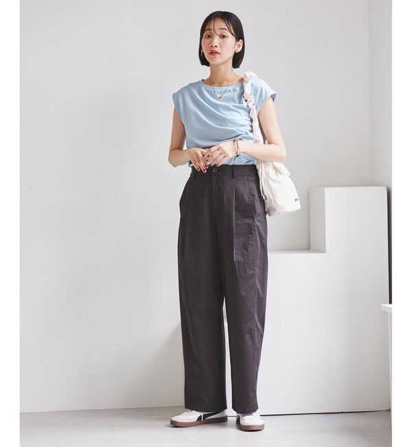 VIS「アシメギャザートップス」|Tシャツ・カットソー|