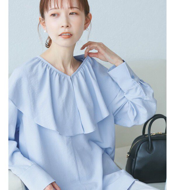 Rope&rsquo;Picnic「フレアカラーブラウス/UVカット・接触冷感・吸水速乾」|シャツ・ブラウス|