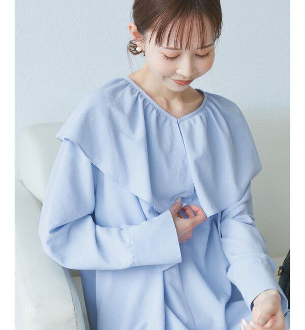 Rope&rsquo;Picnic「フレアカラーブラウス/UVカット・接触冷感・吸水速乾」|シャツ・ブラウス|