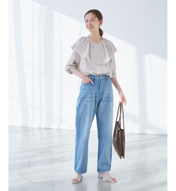 Rope&rsquo;Picnic「フレアカラーブラウス/UVカット・接触冷感・吸水速乾」|シャツ・ブラウス|