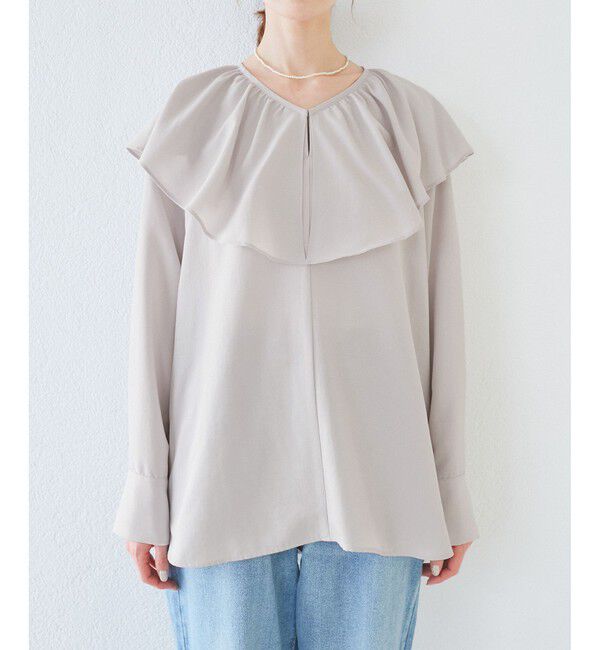 Rope&rsquo;Picnic「フレアカラーブラウス/UVカット・接触冷感・吸水速乾」|シャツ・ブラウス|