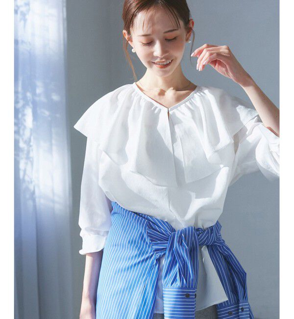 Rope&rsquo;Picnic「フレアカラーブラウス/UVカット・接触冷感・吸水速乾」|シャツ・ブラウス|