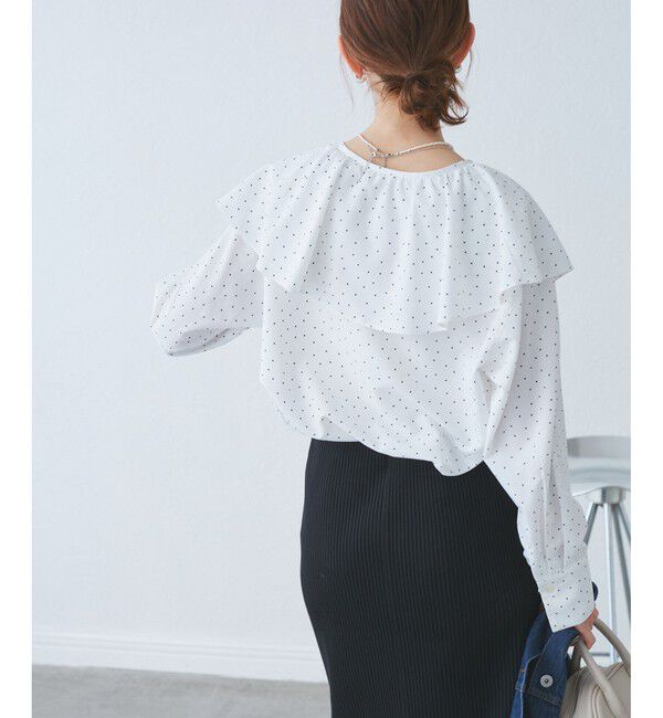 Rope&rsquo;Picnic「フレアカラーブラウス/UVカット・接触冷感・吸水速乾」|シャツ・ブラウス|