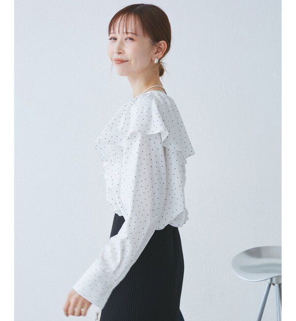 Rope&rsquo;Picnic「フレアカラーブラウス/UVカット・接触冷感・吸水速乾」|シャツ・ブラウス|