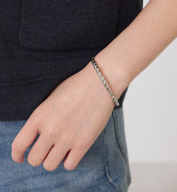  「【PAPILLONNER/パピヨネ】ステンレスツイストバングル」|リング|シルバー