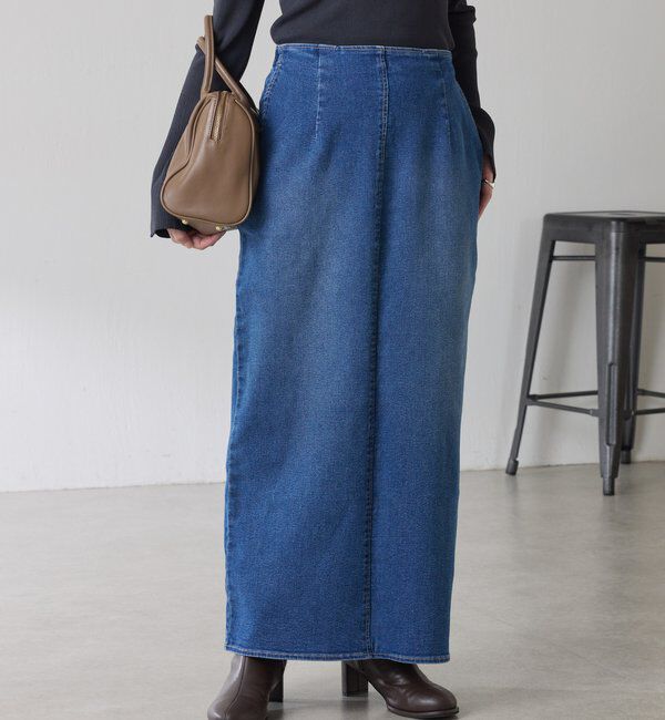  「Iラインデニムスカート」|スカート|