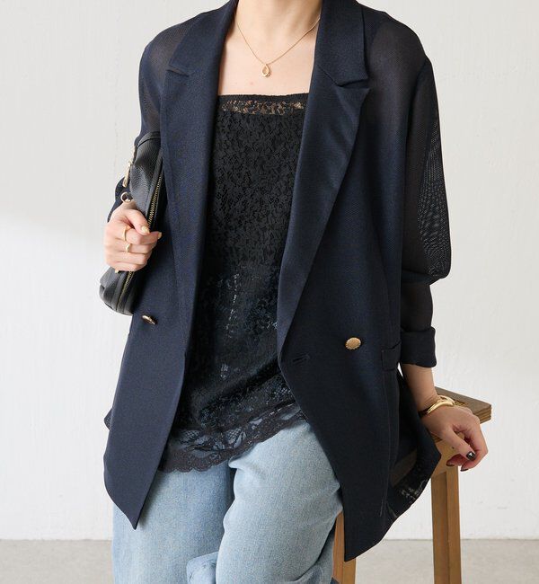  「メッシュダブルジャケット」|テーラードジャケット|