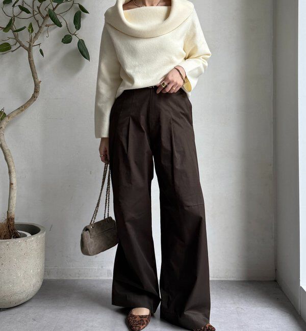  「ツイルワイドカーブパンツ」|チノ|