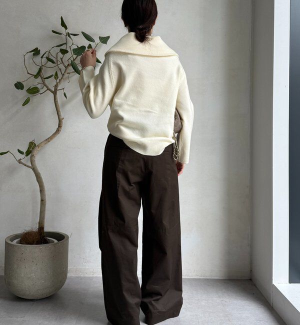  「ツイルワイドカーブパンツ」|チノ|