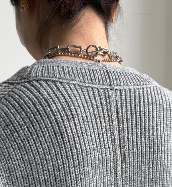  「ジップニットカーディガン」|カーディガン|