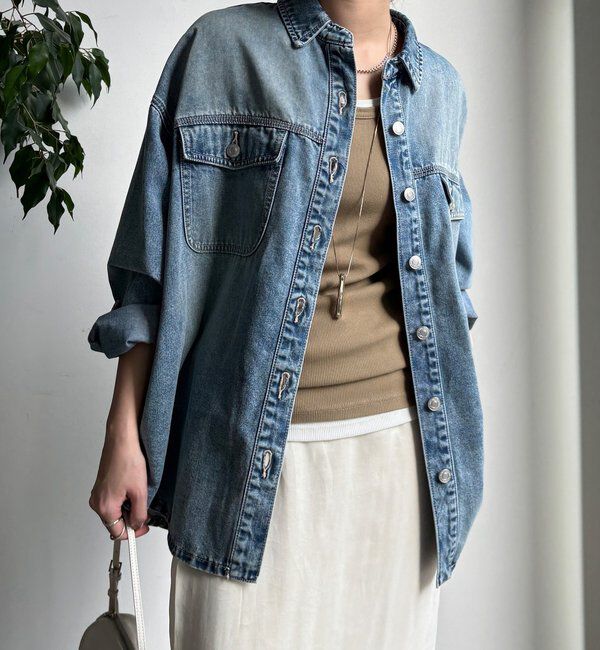  「【WEB限定】デニムシャツ」|シャツ・ブラウス|