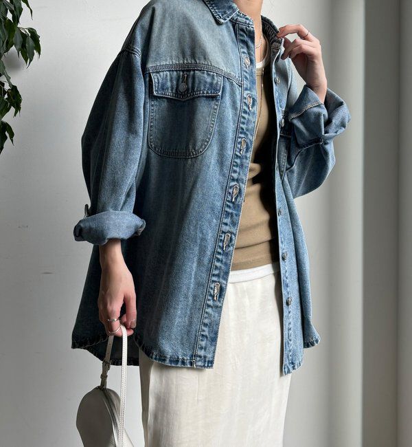  「【WEB限定】デニムシャツ」|シャツ・ブラウス|