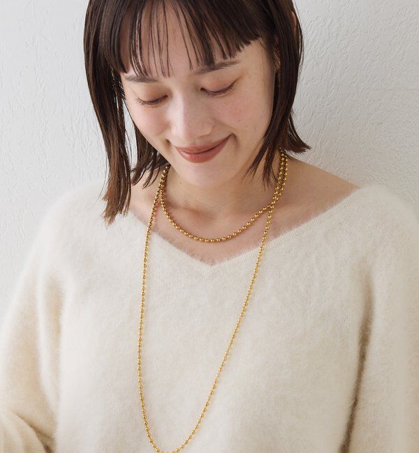  「【R.good(アールドットグッド)】120ｃｍボールチェーンアジャストネックレ」|ブローチ・コサージュ|