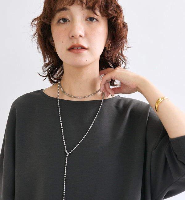  「【R.good(アールドットグッド)】120ｃｍボールチェーンアジャストネックレ」|ブローチ・コサージュ|