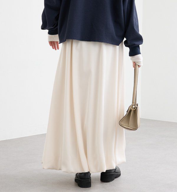  「【美シルエット】サテンバルーンスカート」|スカート|
