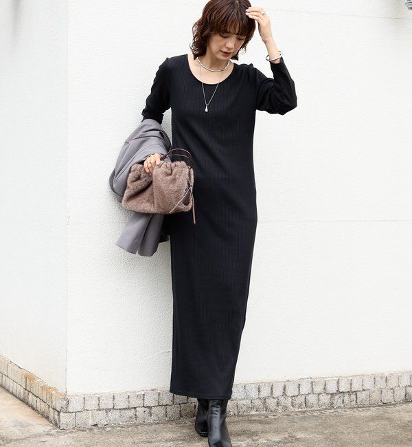  「【全骨格細見え】NEW2WAYロングリブワンピース」|ワンピース|