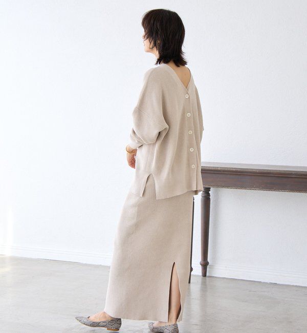  「【セットアップ対象】ラメモールニットタイトスカート」|スカート|