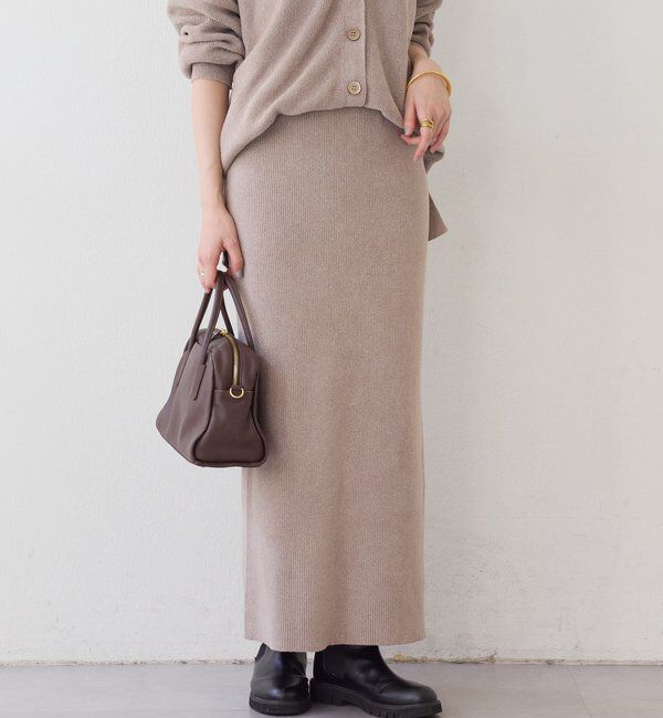  「【セットアップ対象】ラメモールニットタイトスカート」|スカート|