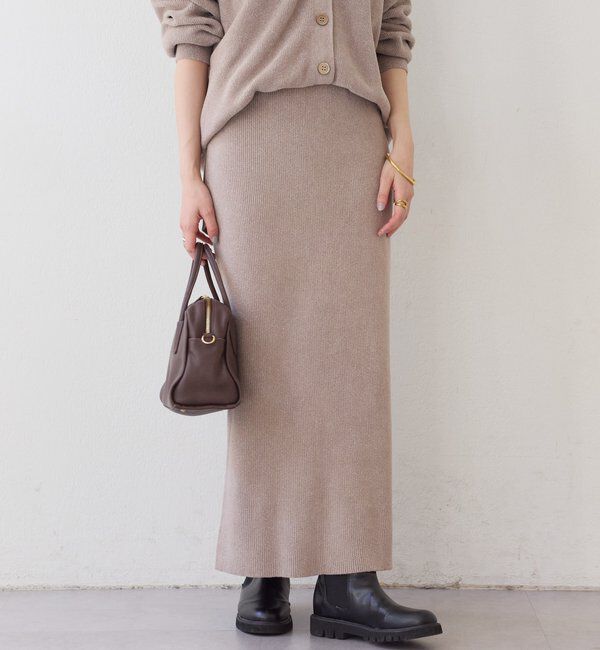  「【セットアップ対象】ラメモールニットタイトスカート」|スカート|