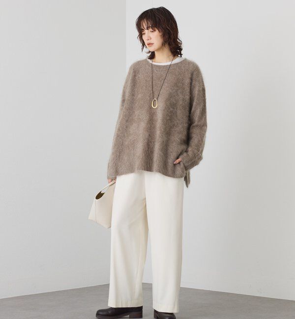  「【真冬まで暖か】両面起毛イージーストレートパンツ」|チノ|