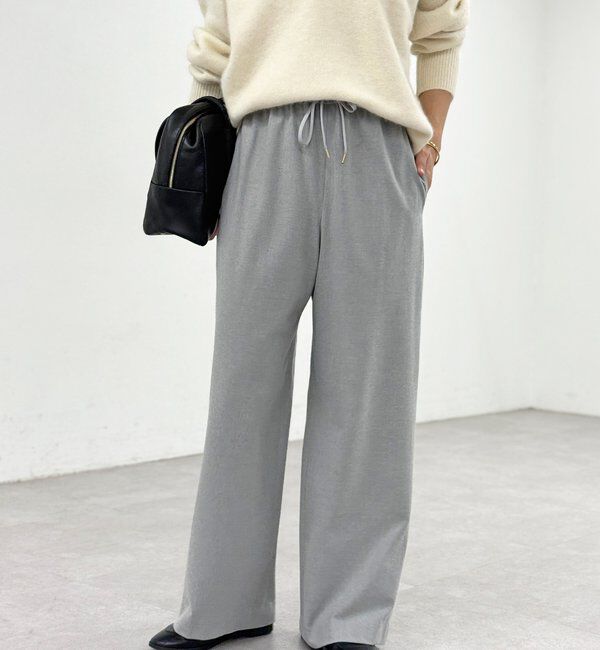  「【真冬まで暖か】両面起毛イージーストレートパンツ」|チノ|