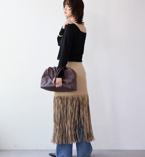  「【ニットのインナーにも】スクエアネックカットソー」|Tシャツ・カットソー|