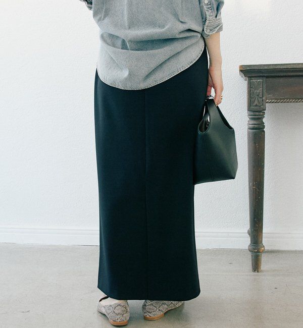  「【ストレスフリー/シーズンレス】ストレッチダンボールIラインスカート」|スカート|