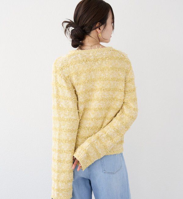  「予約【上品見え】ツイードショートカーディガン」|カーディガン|