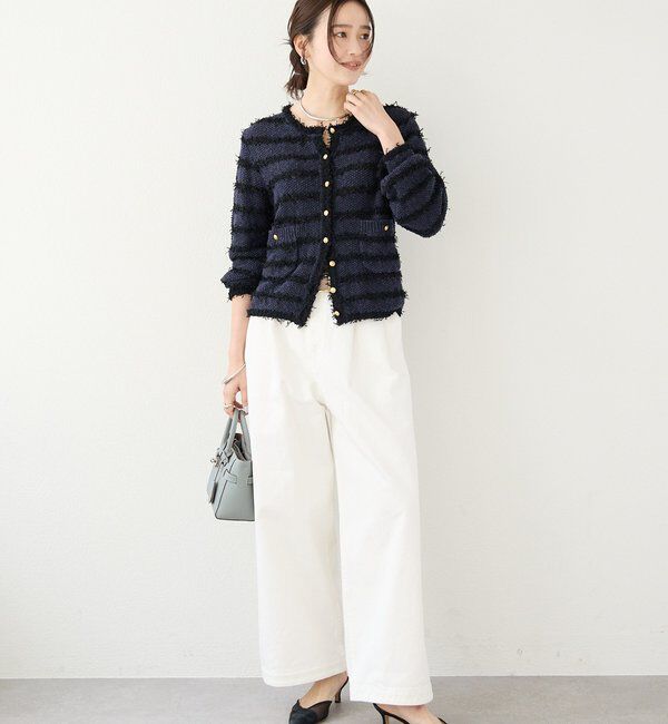  「予約【上品見え】ツイードショートカーディガン」|カーディガン|