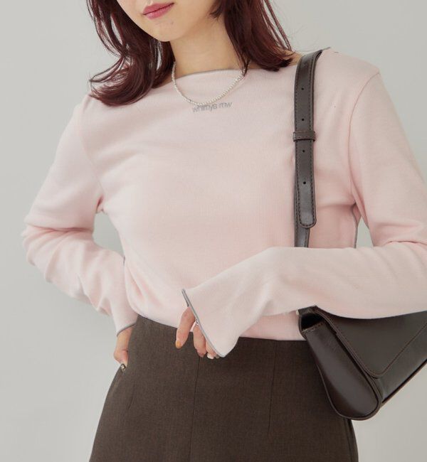  「配色メロウTシャツ」|Tシャツ・カットソー|ピンク