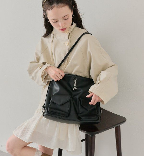  「【@lily.s_y 企画】lilyチャーム3wayBAG」|トートバッグ|ブラック