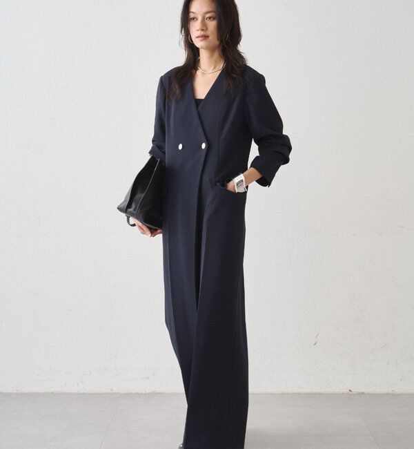  「【Atelier N5/アトリエヌメロサンク】ノーカラーオールインワン」|ワンピース|