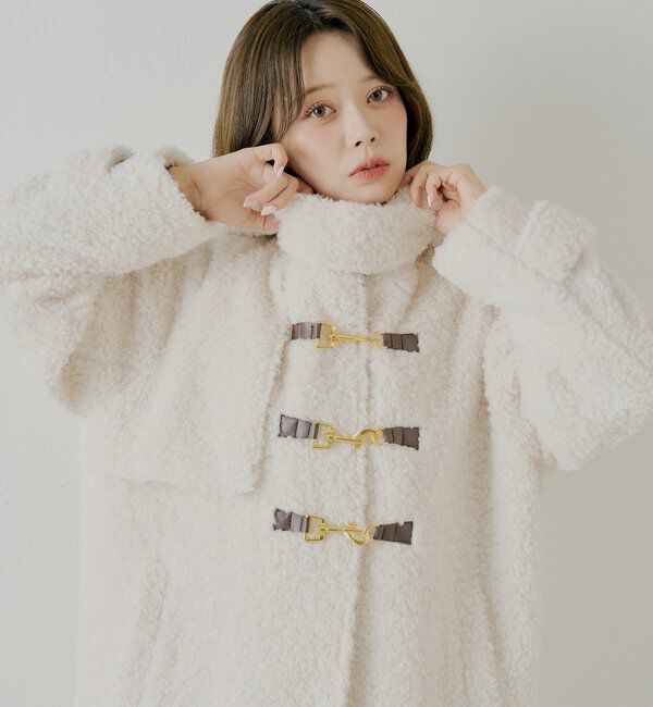  「【SALON by Chico】ショートボアフードロングダッフルコート」|その他|
