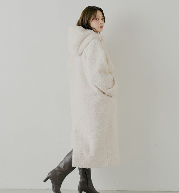  「【SALON by Chico】ショートボアフードロングダッフルコート」|その他|