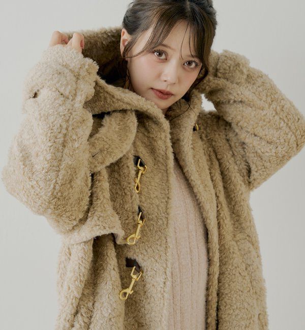  「【SALON by Chico】ショートボアフードロングダッフルコート」|その他|