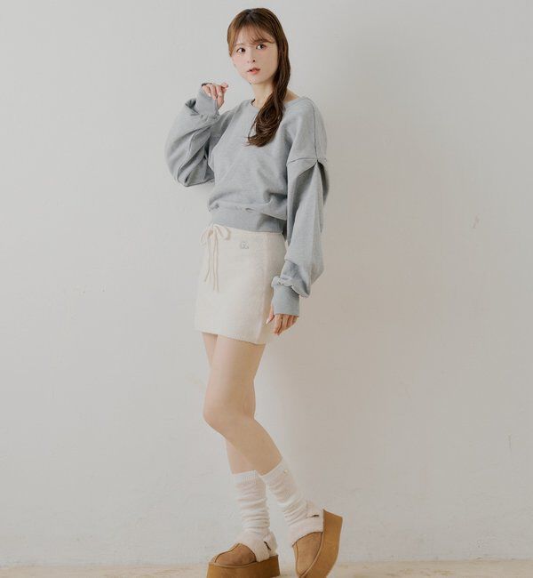  「【SALON by Chico/一部店舗限定】バックレースアップクルースウェット」|Tシャツ・カットソー|