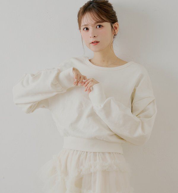  「【SALON by Chico/一部店舗限定】バックレースアップクルースウェット」|Tシャツ・カットソー|