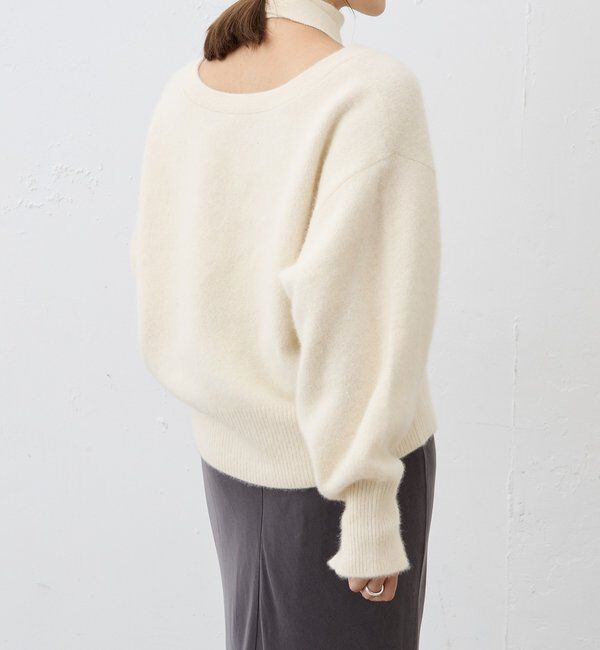  「ファーウールタイ付きカーディガン」|カーディガン|