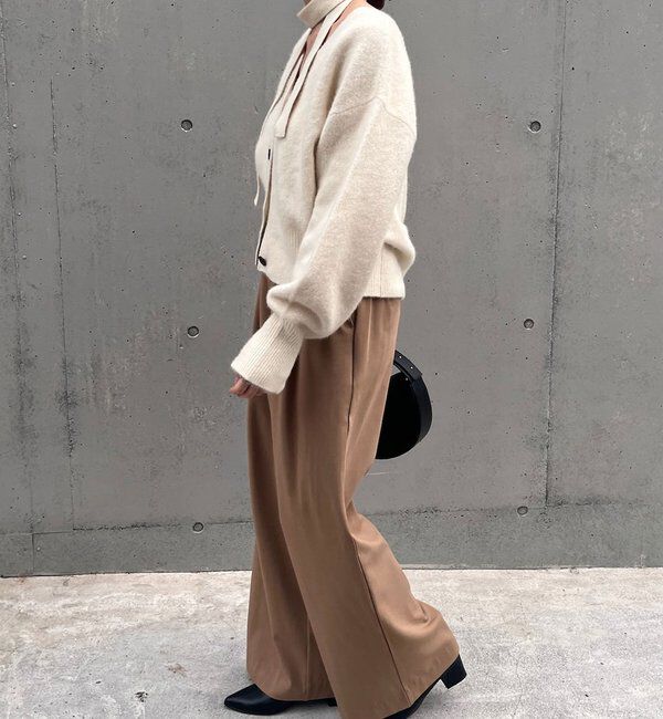  「ファーウールタイ付きカーディガン」|カーディガン|