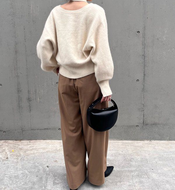  「ファーウールタイ付きカーディガン」|カーディガン|