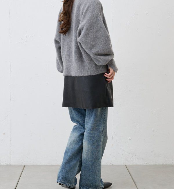  「ファーウールタイ付きカーディガン」|カーディガン|