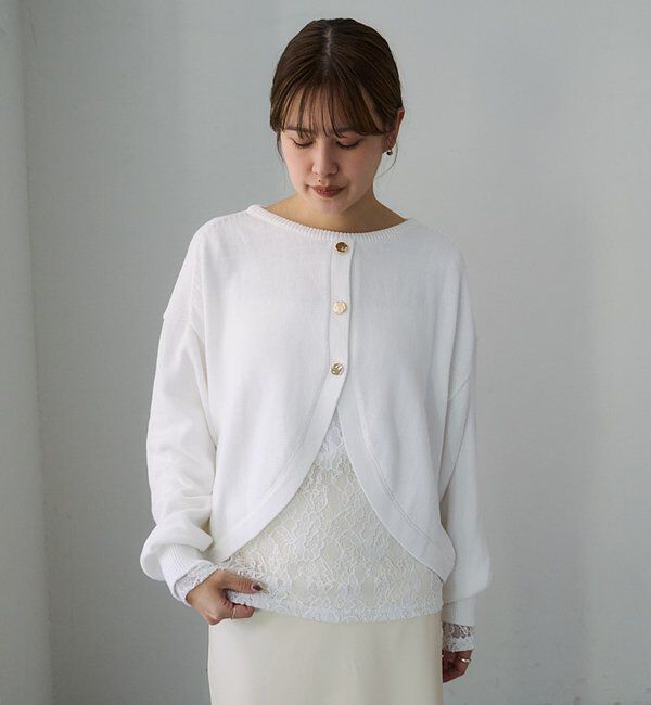  「【26SS予約】2WAYラウンドショートプルオーバー」|ニット・セーター|