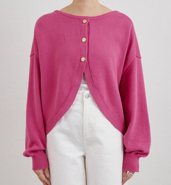  「【26SS予約】2WAYラウンドショートプルオーバー」|ニット・セーター|