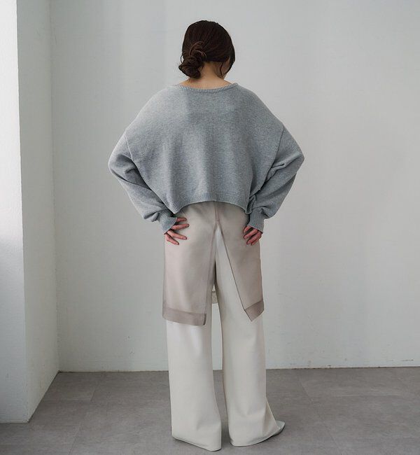  「【26SS予約】2WAYラウンドショートプルオーバー」|ニット・セーター|