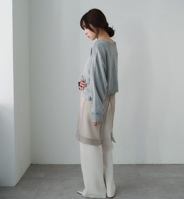  「【26SS予約】2WAYラウンドショートプルオーバー」|ニット・セーター|