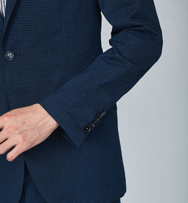 ABAHOUSE「【FLEX】DotAir サッカーツイルプリント ジャケット(セットアップ対応)」|テーラードジャケット|